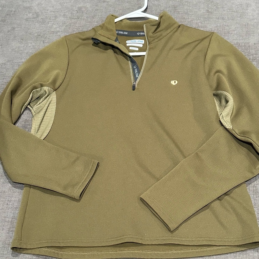 Pearl Izumi Olive Quarter-Zip Top